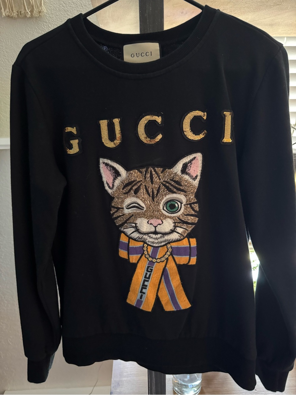 Gucci Black Logo Crewneck Sweatshirt
